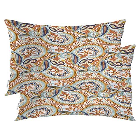 BaoNews Paisley Flowers Throw Pillow Covers thumbnail