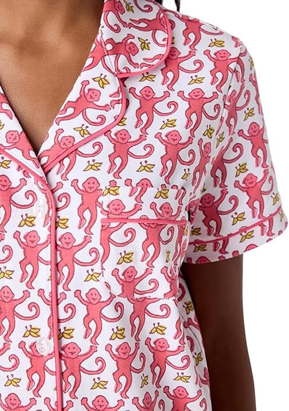 LLECDASEUI Y2k Tweedelige pyjamaset voor dames, met button-down shorts