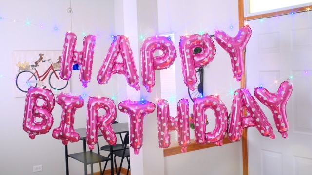 Happy Birthday Banner Decorations (PinkHearts-LED), Balloons Party Sign Lights Banners, Foil Party, Balloon Letters Decoration Signs, Streamers Letter, Women Parties