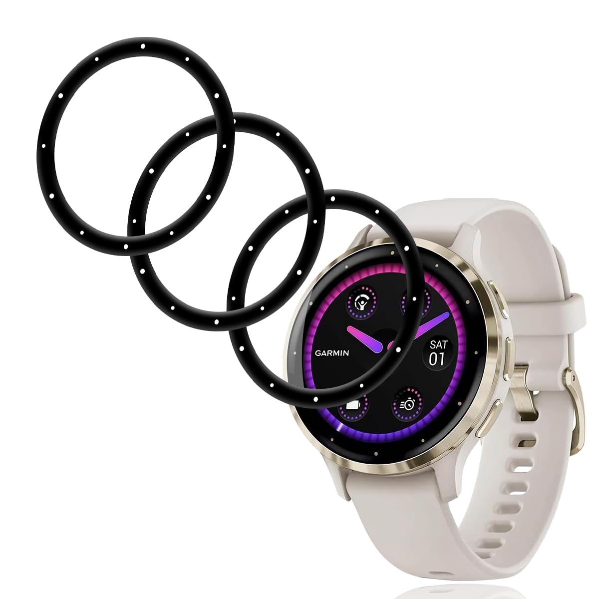 Amazon | 【3枚セット】用 GARMIN(ガーミン) Venu 3S フィルム ガラス 