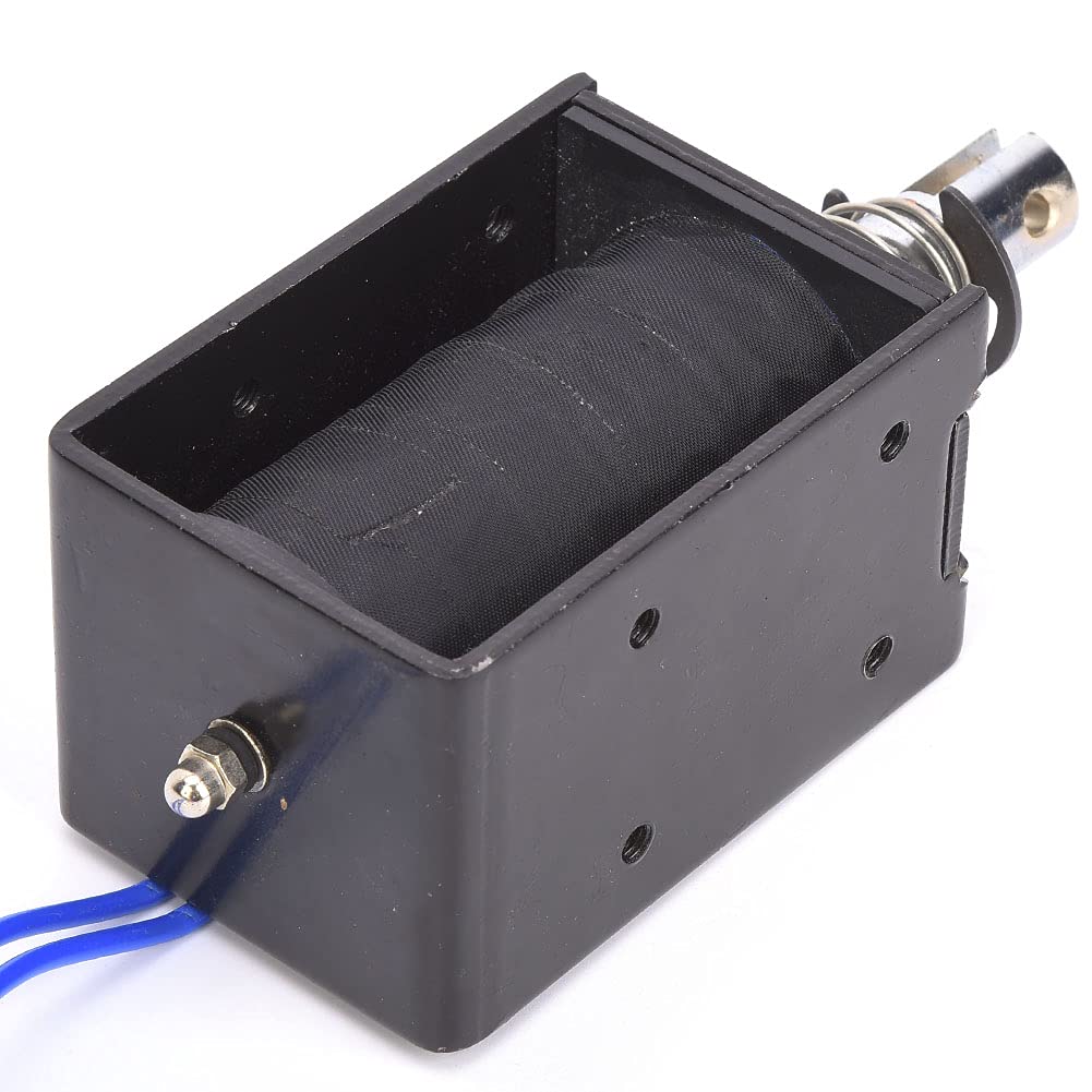 Fafeicy JF-1683B Push-Pull-Gleichstrom-Elektromagnet mit 20 Mm Hub, Kraft 78,4 N, Ideal für Verkaufsautomaten und Bürogeräte