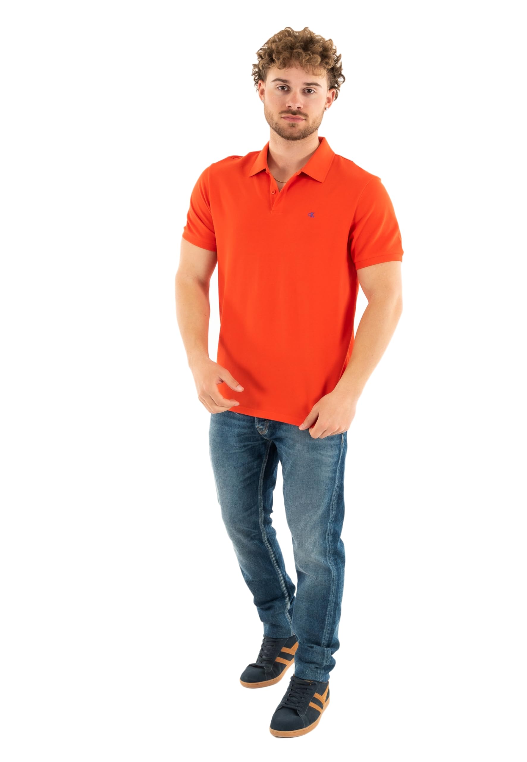 calvin klein jeans Polos SS Monogram Pique tnc Red Alert
