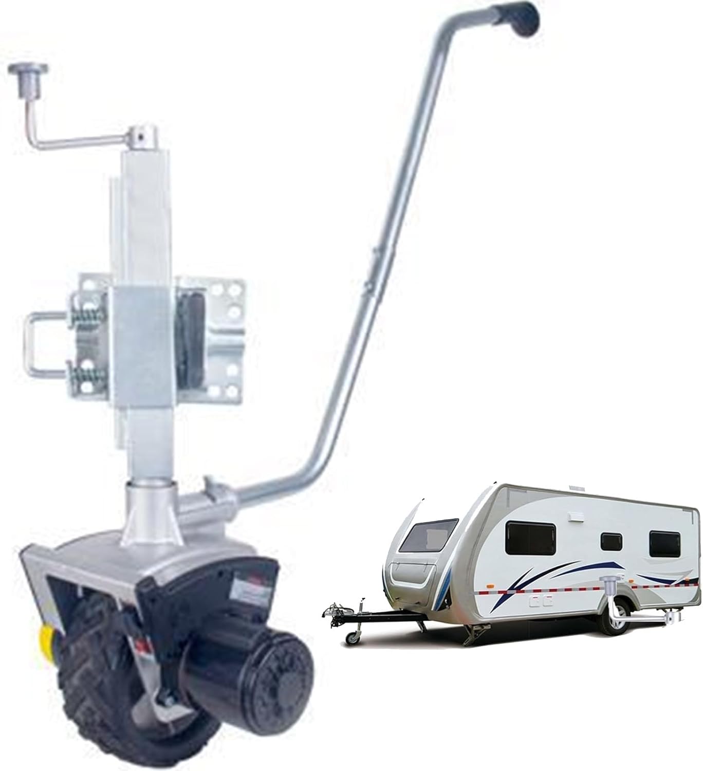 Electric Trailer Mover with 12V Motor, Max Load 5504.5 lbs, 5-7m/min Speed for Caravan RV Camper, Foldable Design