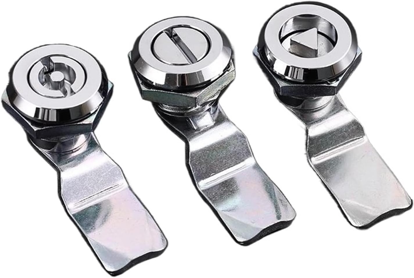 Quarter Turn Cabinet Lock with Key, Stainless Steel and Zinc Alloy Cam Latch for Electrical Box, Distribution Cabinet, 90 Degree Rotary Lock, MS705, 1 Piece(Zinc Alloy)