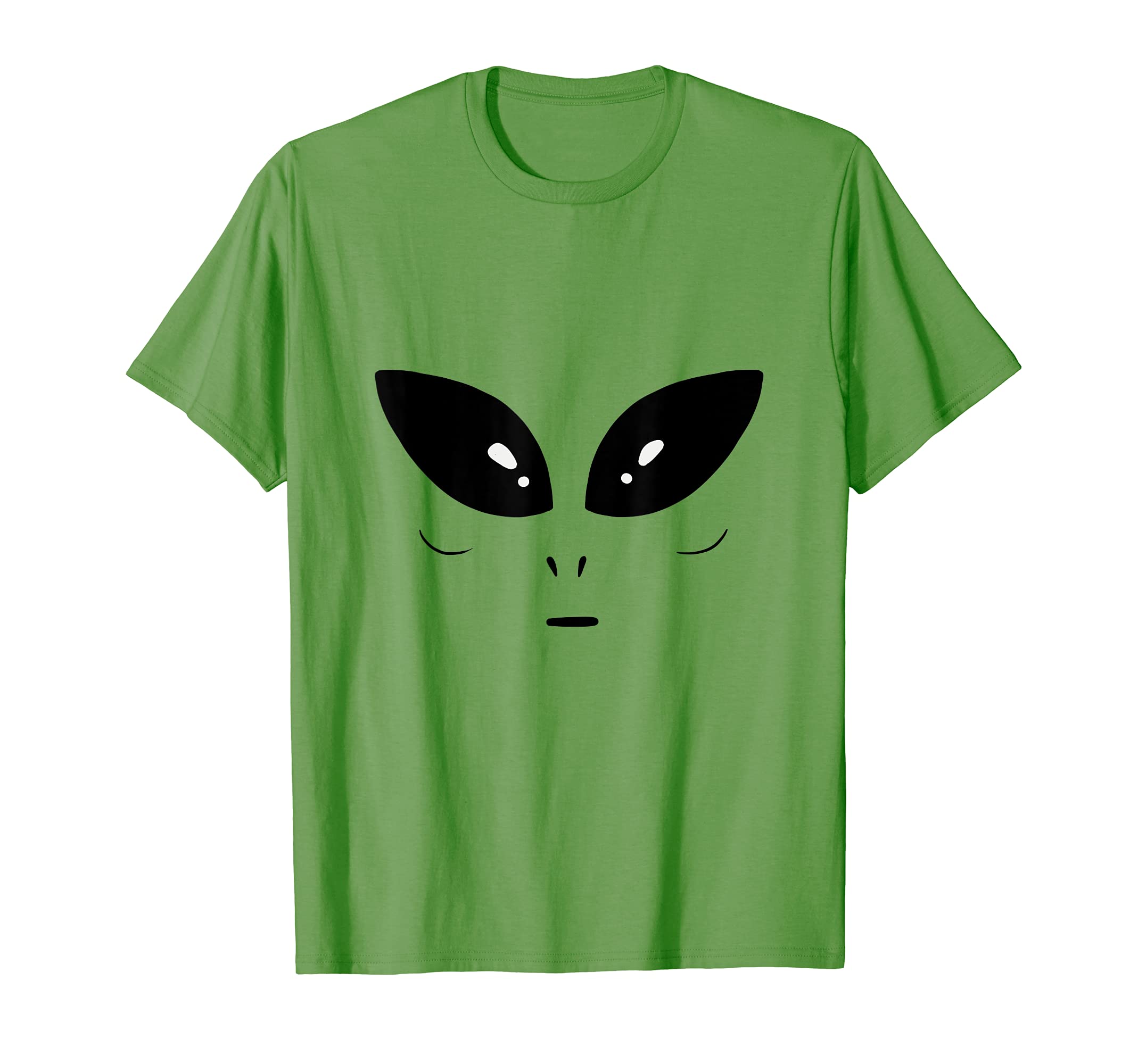 Alien Face, DIY Lazy Halloween Costume, Kids Green Alien T-Shirt