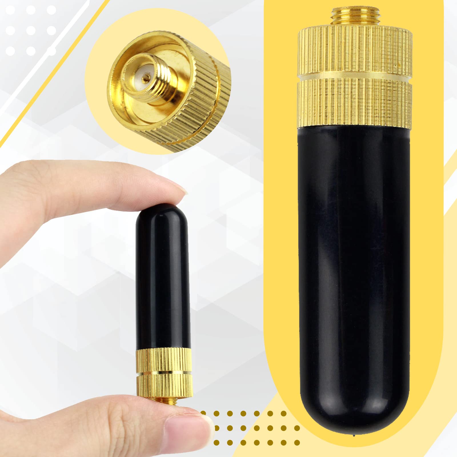 Retevis RT805S Walkie Talkie Antenna Corta SMA-F Doppia Banda UHF VHF Compatibile con Baofeng UV-5R BF-888S