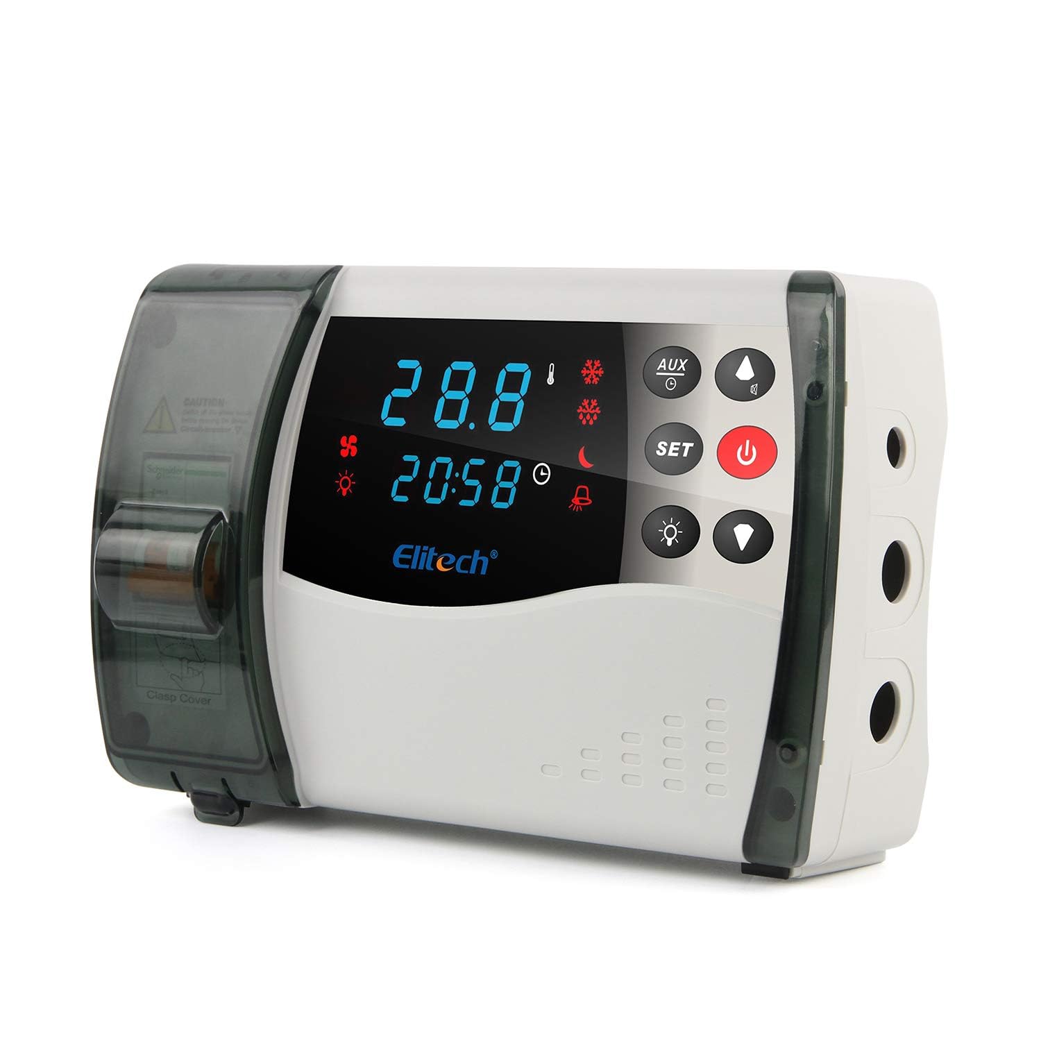 Elitech Pannello di controllo elettrico in plastica con refrigerazione 3HP, sbrinamento, ventola, uscita luce e allarme, 100-256VAC, rete WiFi+4G, con sensore di temperatura (ECB-1000Plus)