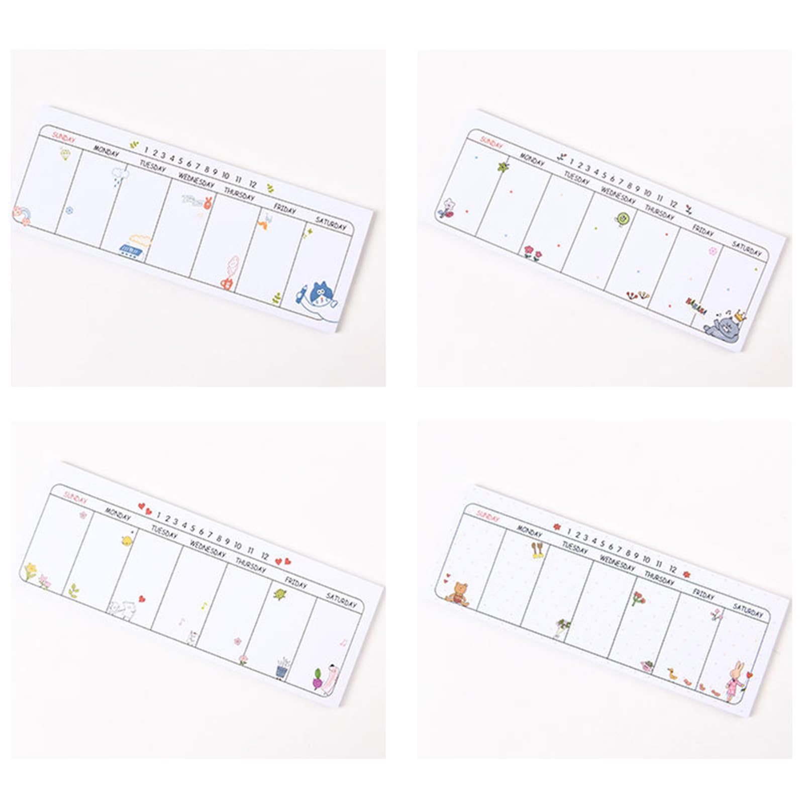 Thereisno Quality Weekly Planner Notebook Weekly Planning Pads Weekly Calendar Notepads Long-Lasting Random Pattern Style 40page Weekly Planner Planner Notebook - Image 4