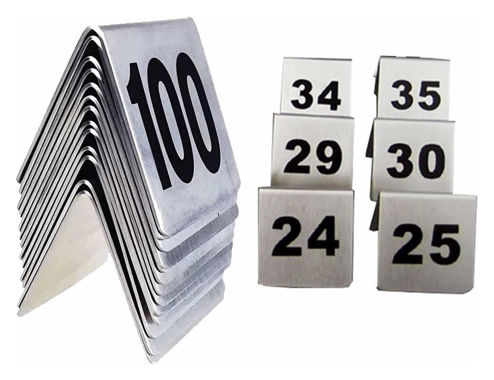 Stainless Steel Restaurant Table Number Sign