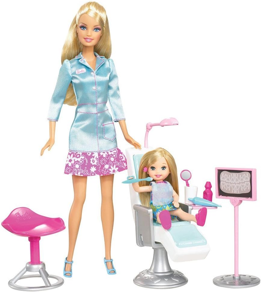 Coffret Barbie Pédiatre - Barbie Métiers - Blonde - Cabinet médical - 2 bébés - Accessoires - Jeux - Jouets