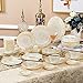 XCTLZG Vajilla de 56 Piezas Porcelana Blanca Marfil (vajilla) , vajilla de cerámica , Platos , cerámica , vajilla , Tazas , 26