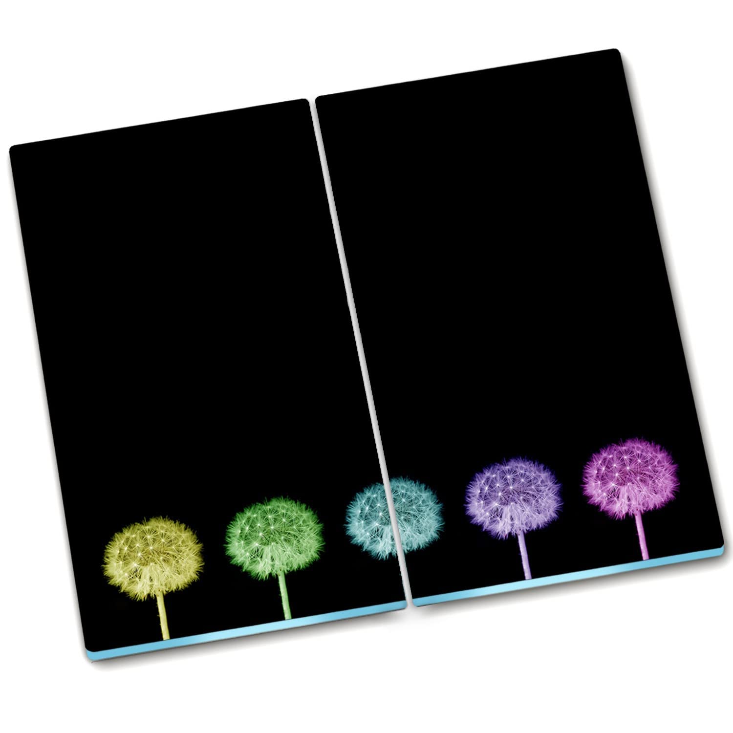 Planche de protection en verre 2x30x52 cm motif pissenlit
