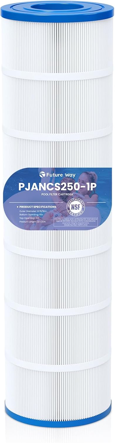 Future Way PJANCS250 Pool Filter Cartridges Replacement for Jandy CS250, Replaces Jandy R0462500, Pleatco PJANCS250, Unicel C-8425, Filbur FC-0824, NSF/ANSI 50 Certified, 250 sq.ft, 1-Pack