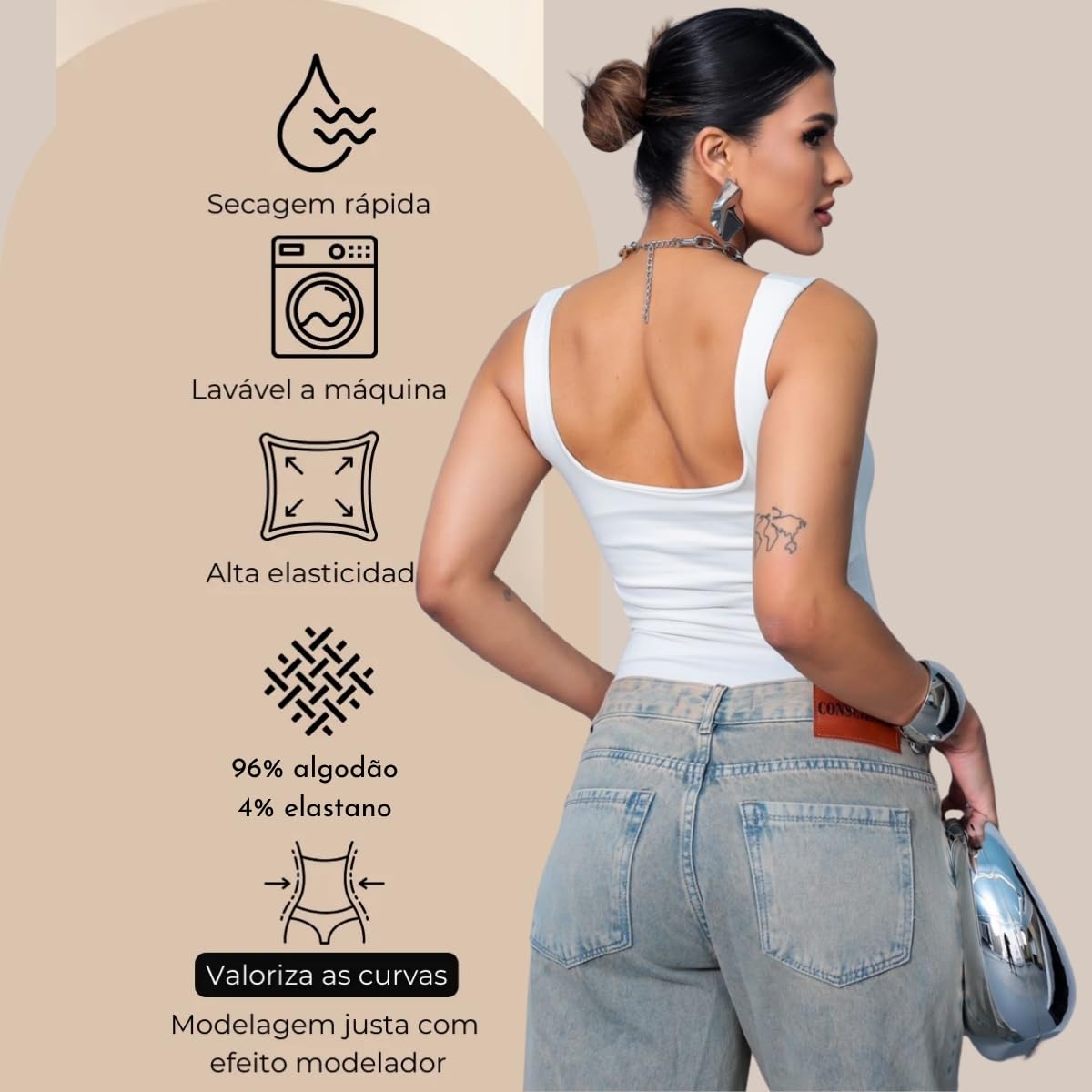 Body Feminino Algodão 96% com Forro Regata collant – Gola Alta Confortável, Não Marca, Respirável – Básico e Versátil – YASDA em promoção! Veja a oferta e mais achadinhos de Blusas 6 Hoje é o melhor dia para comprar Body Feminino Algodão 96% com Forro Regata collant – Gola Alta Confortável, Não Marca, Respirável – Básico e Versátil – YASDA com aquele preço maroto! Promoção! Aproveite a oferta! 6