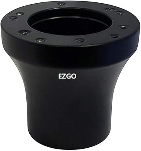 Miniatura 4 de Huskey E-Z-GO - Volante rojo con radios cepillados, agarre de textura de fibra de carbono, adaptador de cubo negro mate para medallista TXT RXV