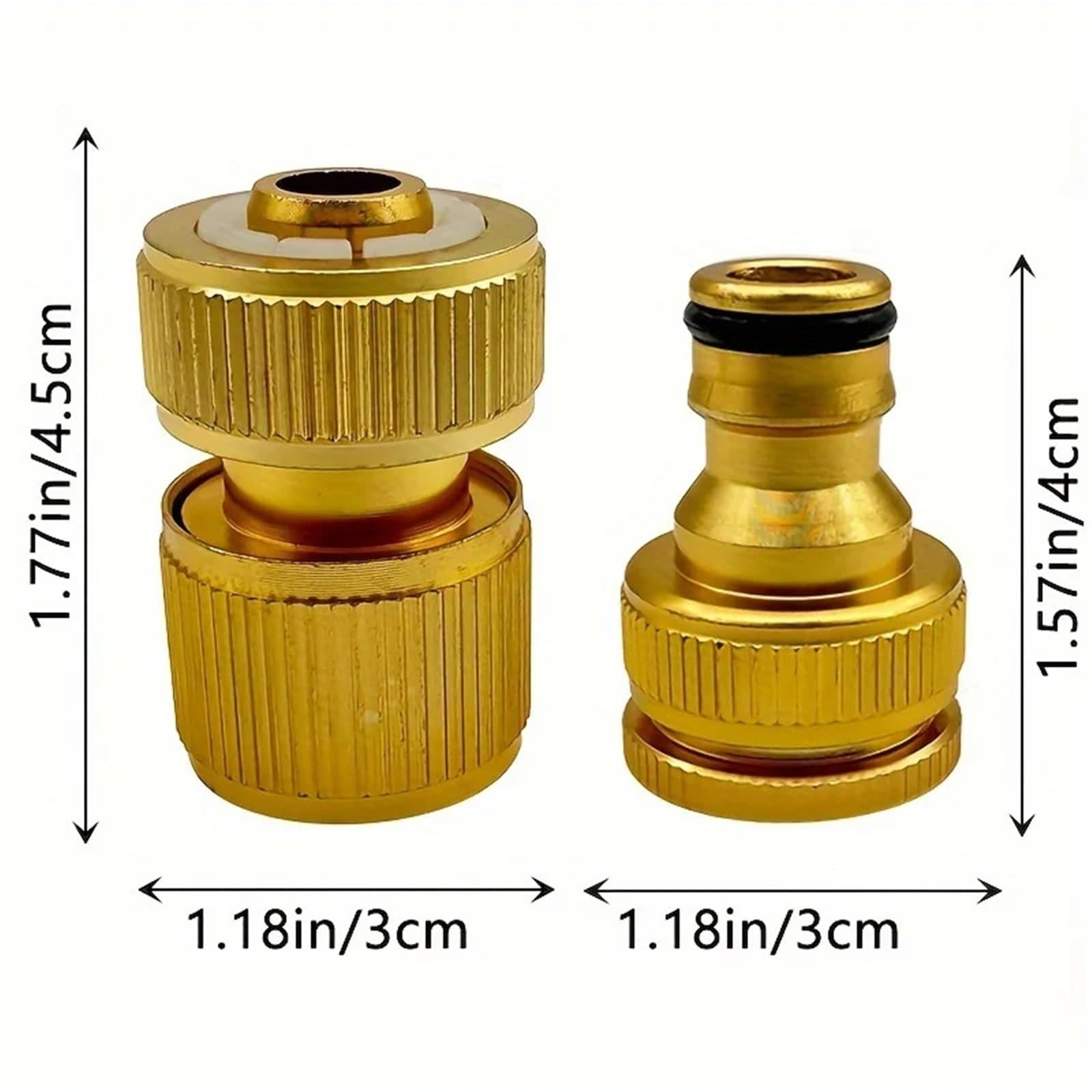 12 szt. Zestaw złączy węża aluminiowego zgodnych z normą UE - złączka do kranu 1/2'' i 3/4'' + szybkozłączka 1/2'' (13-16 mm) do rur ogrodowych
