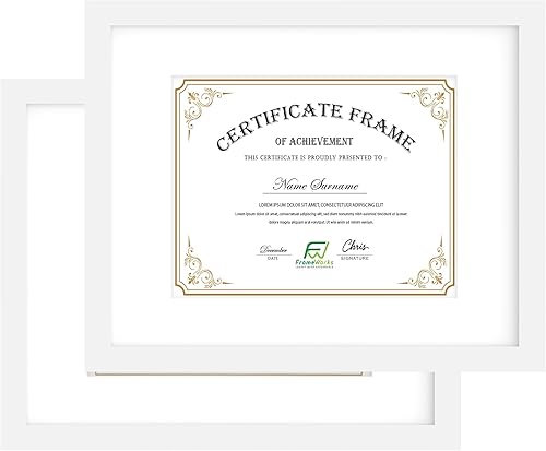 Vista 17 de FrameWorks Marcos clásicos de madera de 8.5 x 11 pulgadas, vidrio templado/roble natural, paquete de 2