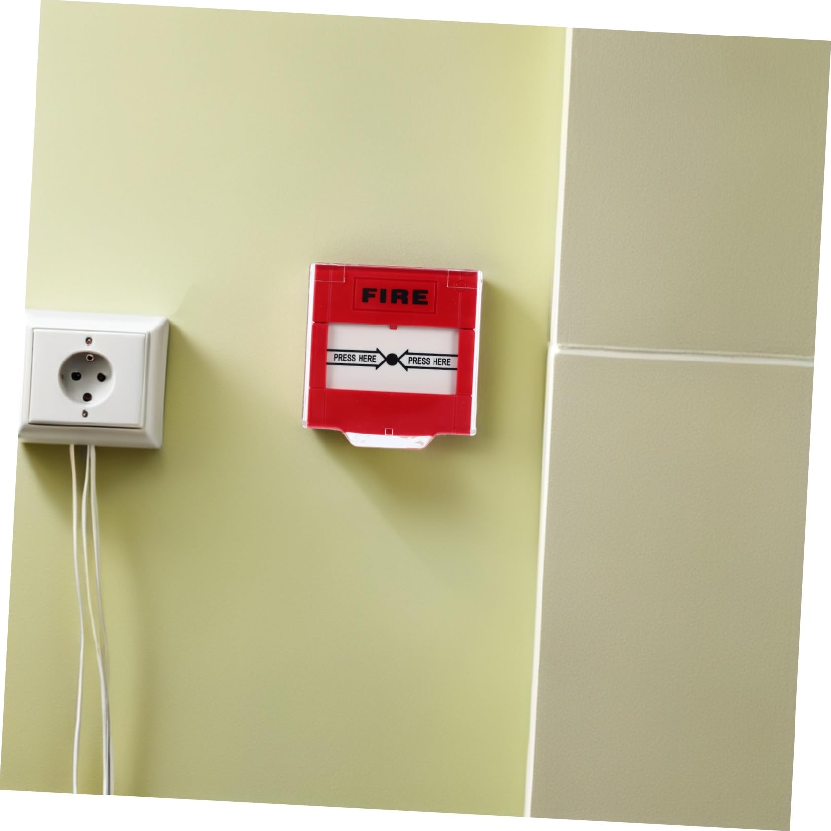SEWACC 2 Botones de Alarma contra Incendios Plástico Rojo Reinicio Manual Diseño Visible y Compatible Sistemas, Adecuado para Espacios Públicos y Hogar