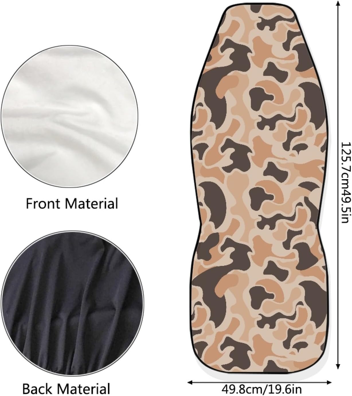Duck Camo Car Seat Cover for Front Seats 2 PCS Breathable Front Car Seat Cover Protection Interior Accessories Universal Fit Most Vehicles