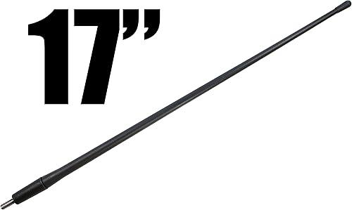 VOTEX - La antena de goma flexible todo terreno de 17 pulgadas es compatible con Sangean Radio - Núcleo interno de acero de resorte