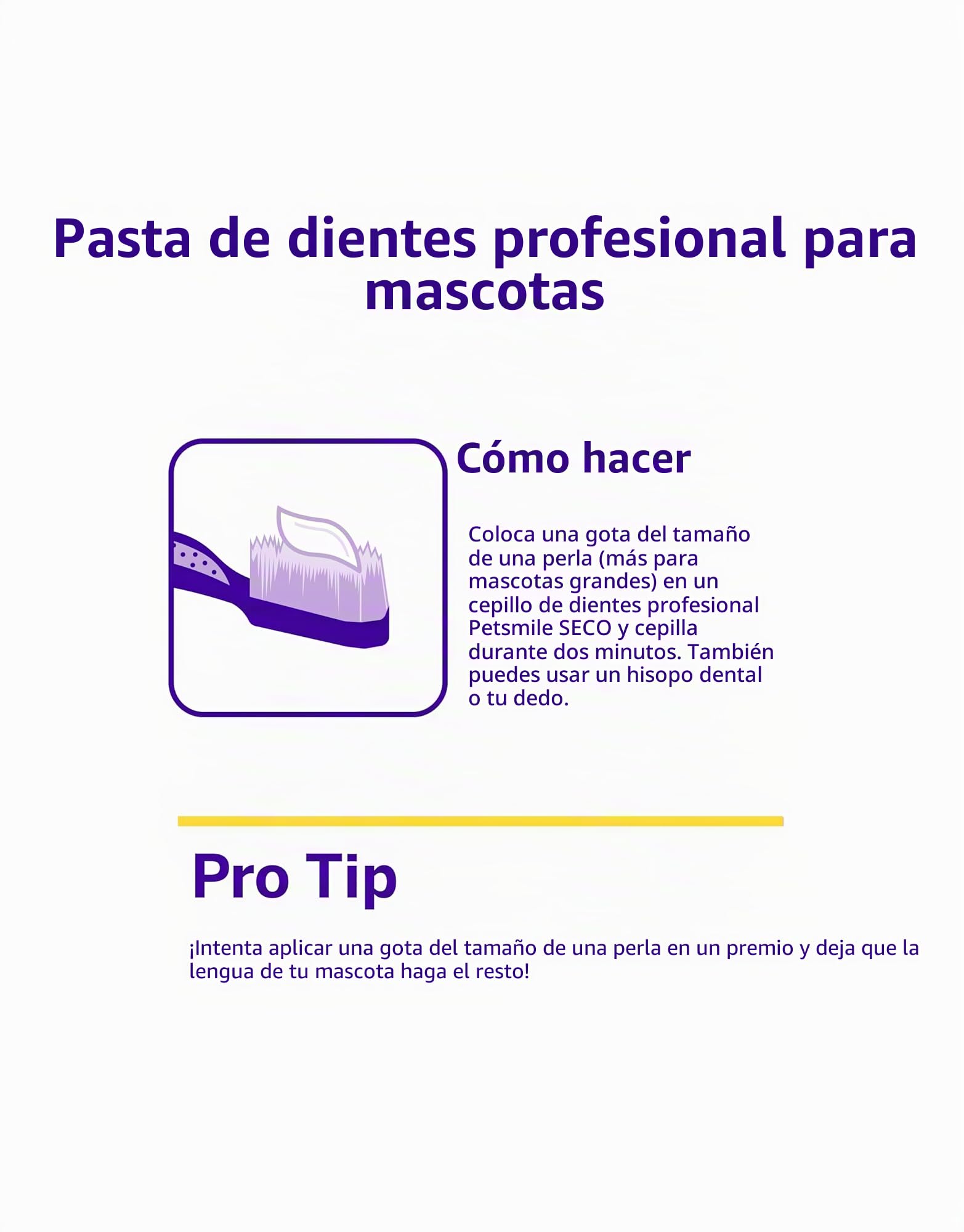 petsmile Cepillo de Dientes Profesional para Mascotas Cabeza de Cepillo de Doble Extremo Patentado 45° – Cepillo de Dientes de Perro