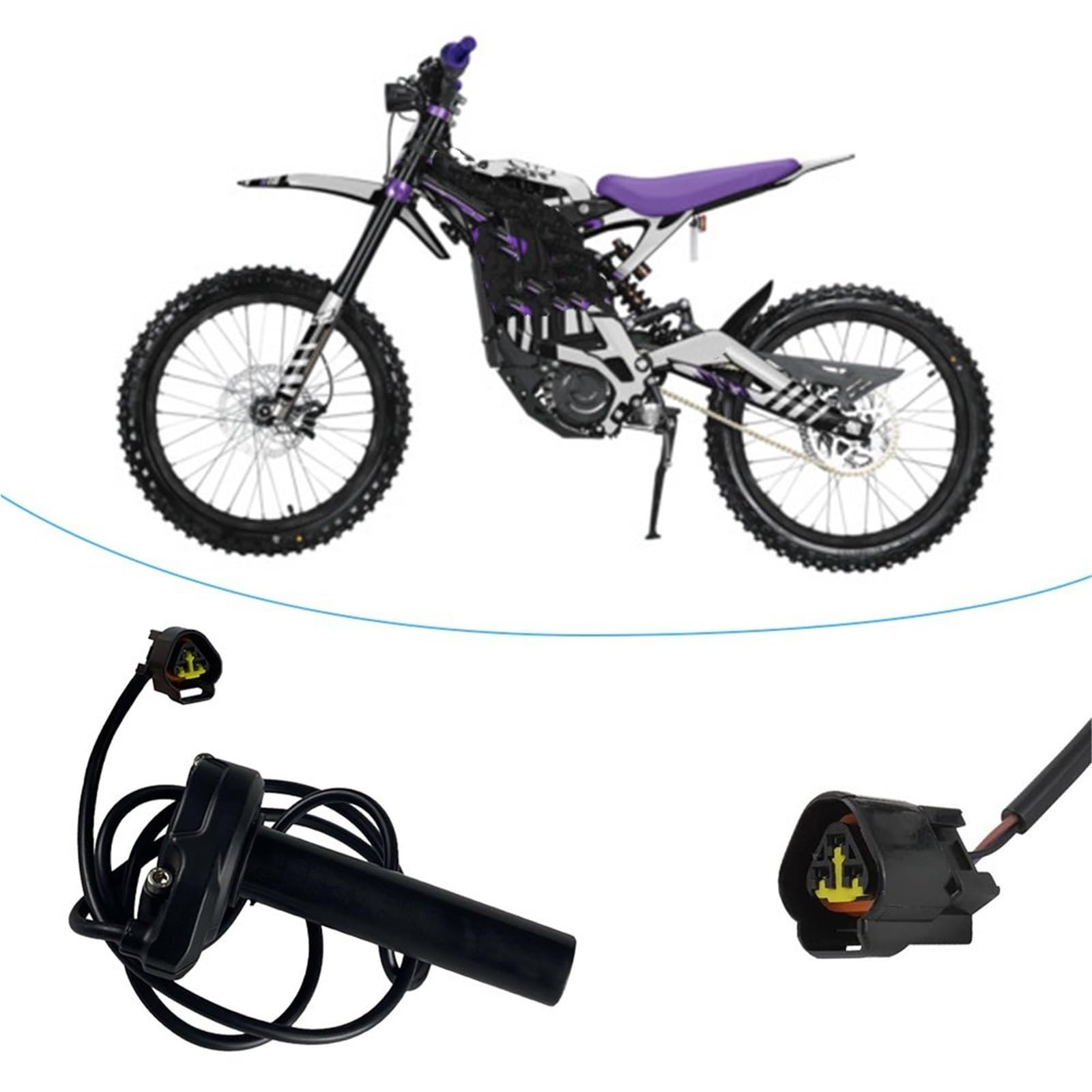 Kierownica motocykla terenowego z manetką gazu i manetką gazu, pasującą do Sur Ron Surron Light Bee SX