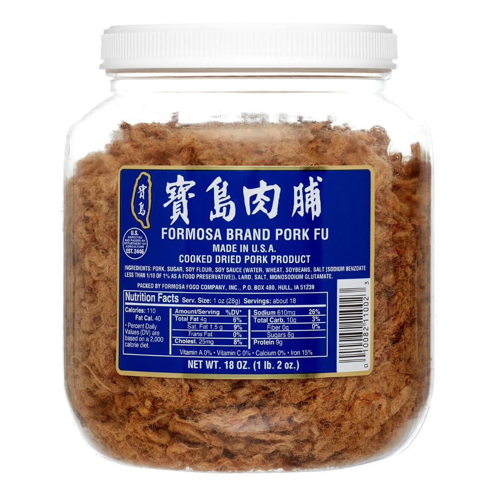 Formosa Brand Cooked Dried Pork Fu (Cooked Shreded Dried Pork) 18 Oz