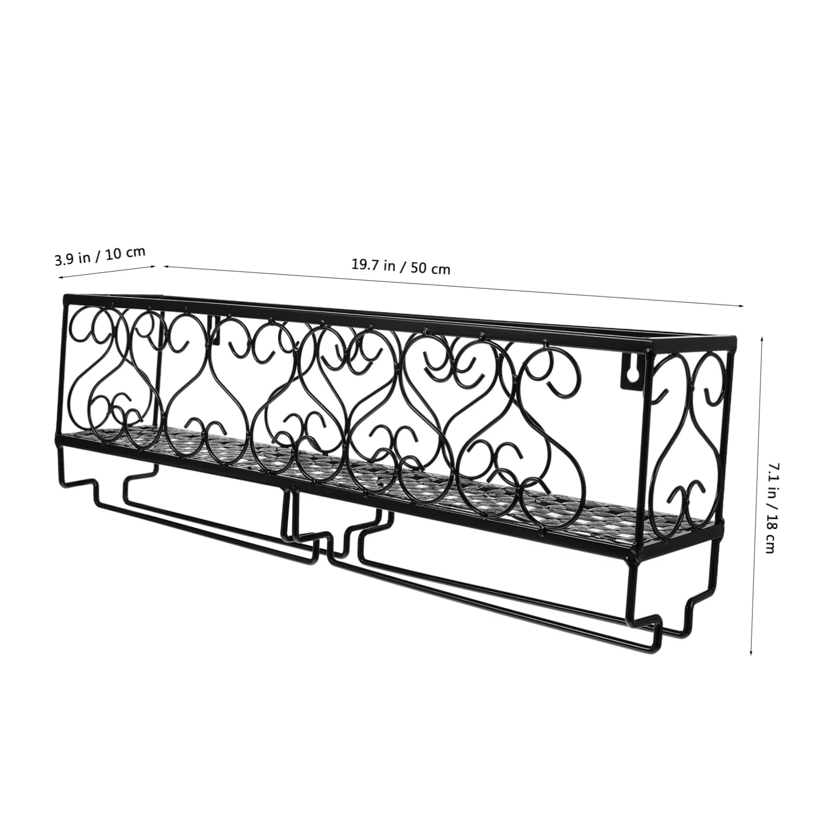 ABOOFAN 1Pc Wall Mounted Wine Cup Organizer Rack Iron Wine Glass Holder Retro Design for of Wine Glasses for Home Bar and Kitchen Finish