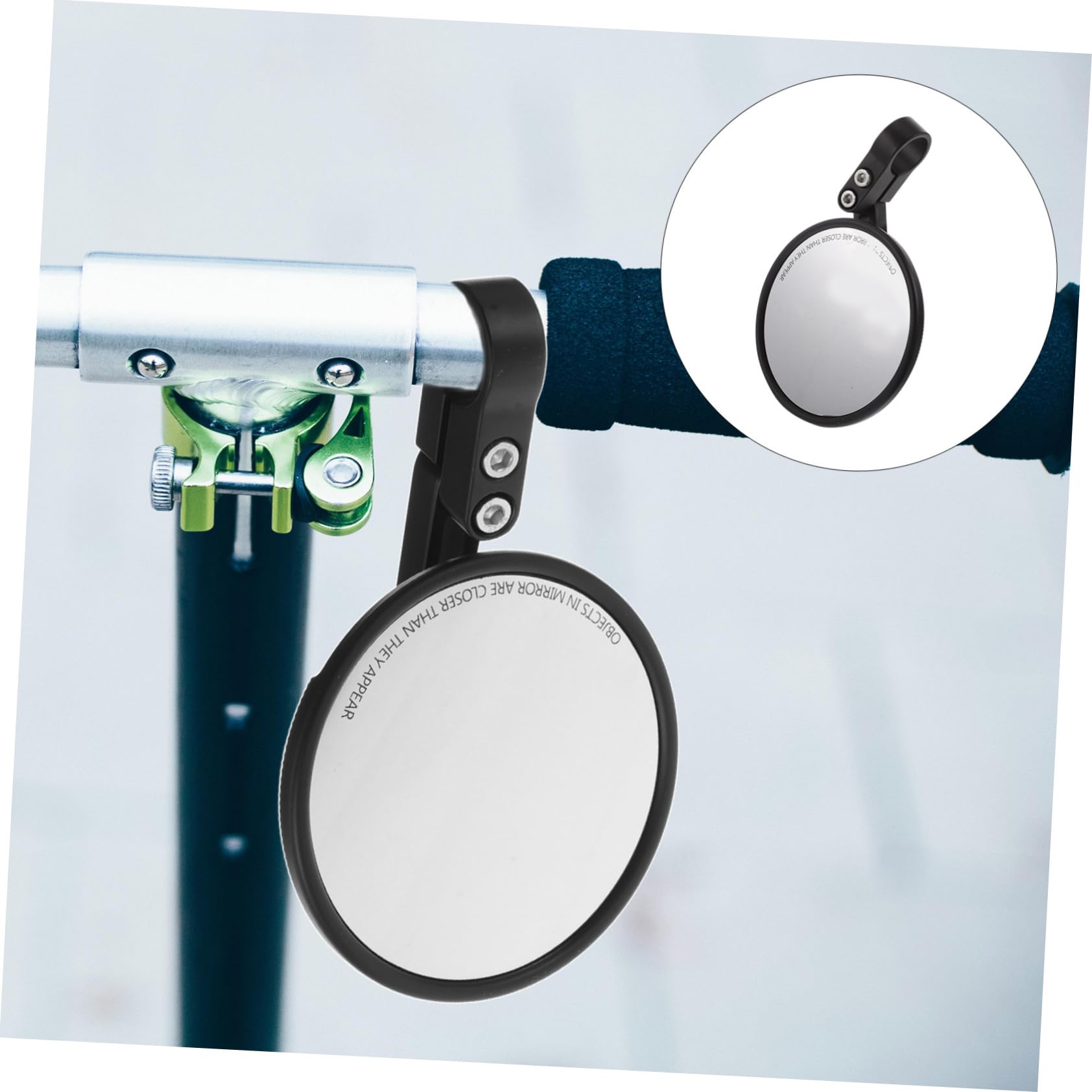 Rétroviseur de Guidon pour Vélo, Lot de 2, Noir, 22-24 Mm