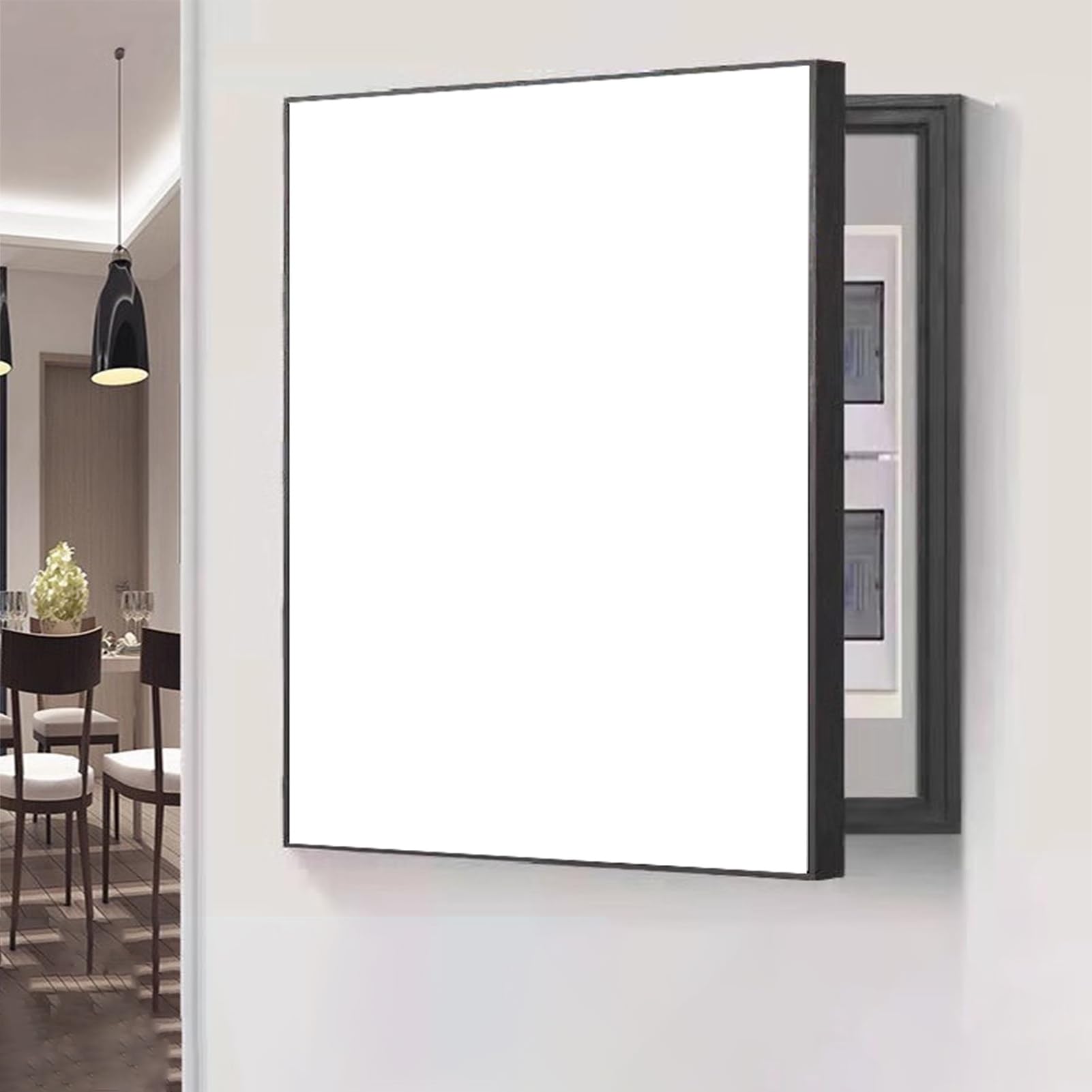 Copri Quadro Elettrico Coperture per Quadri Elettrici da 12"/ 14"/ 16"/ 18"/ 20"/ 24", Armadietto Copriquadro Elettrico Nero/ Bianco/ Grigio, Scatola per Contatore Elettrico(White,30 x 40cm (11 3/4"x1