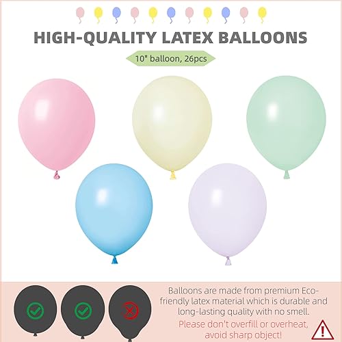 Miniatura 26 de Juego de 2 columnas de globos con globos arcoíris surtidos incluidos: torre de globos con soporte, base y poste, decoración de fondo para bodas