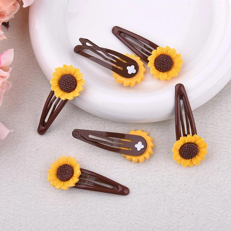 Pinzas para el cabello girasol 6 piezas para niñas miniatura 6