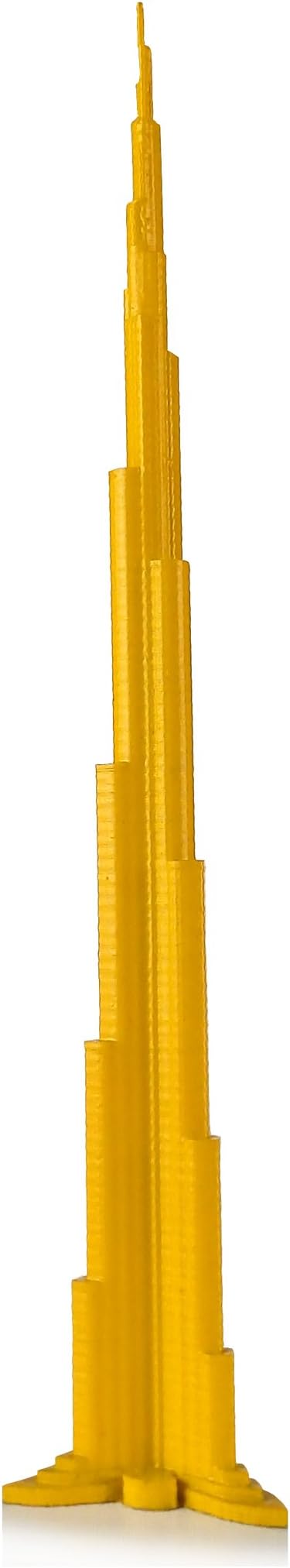 Yellow Burj Khalifa 3D Print Replica Decoration Tallest Structure Model in United Arab Emirates