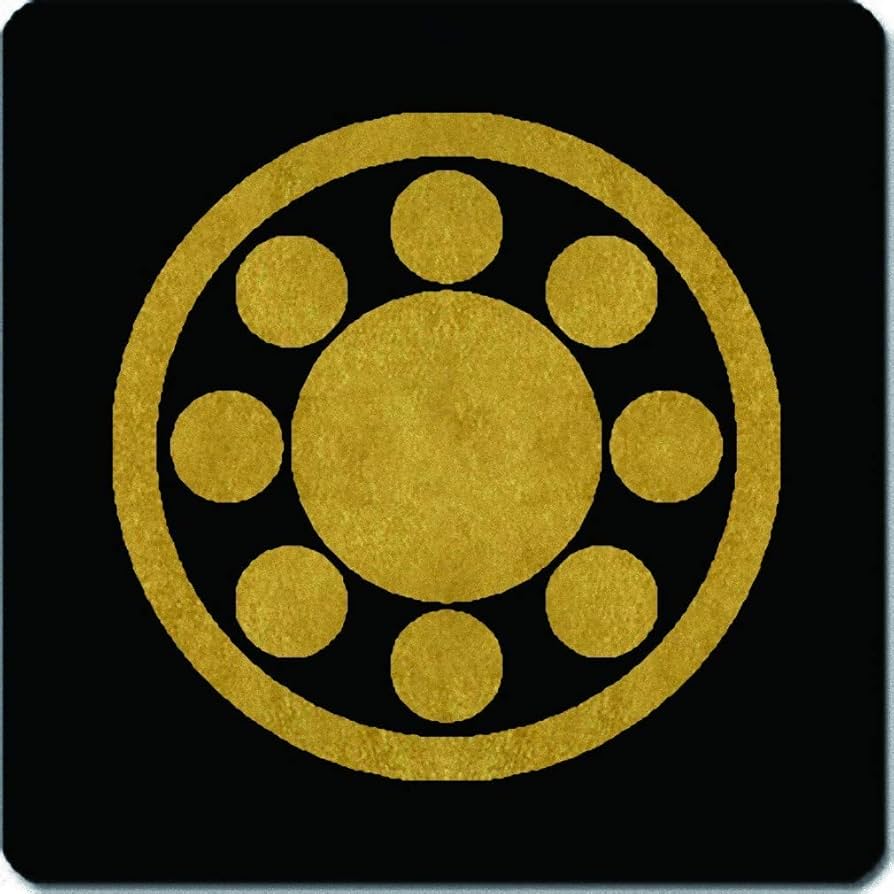 [184枚]家紋ステッカー Amazon.co.jp: 家紋シール 丸に九曜紋 4cm x 4cm 4枚セット KS44