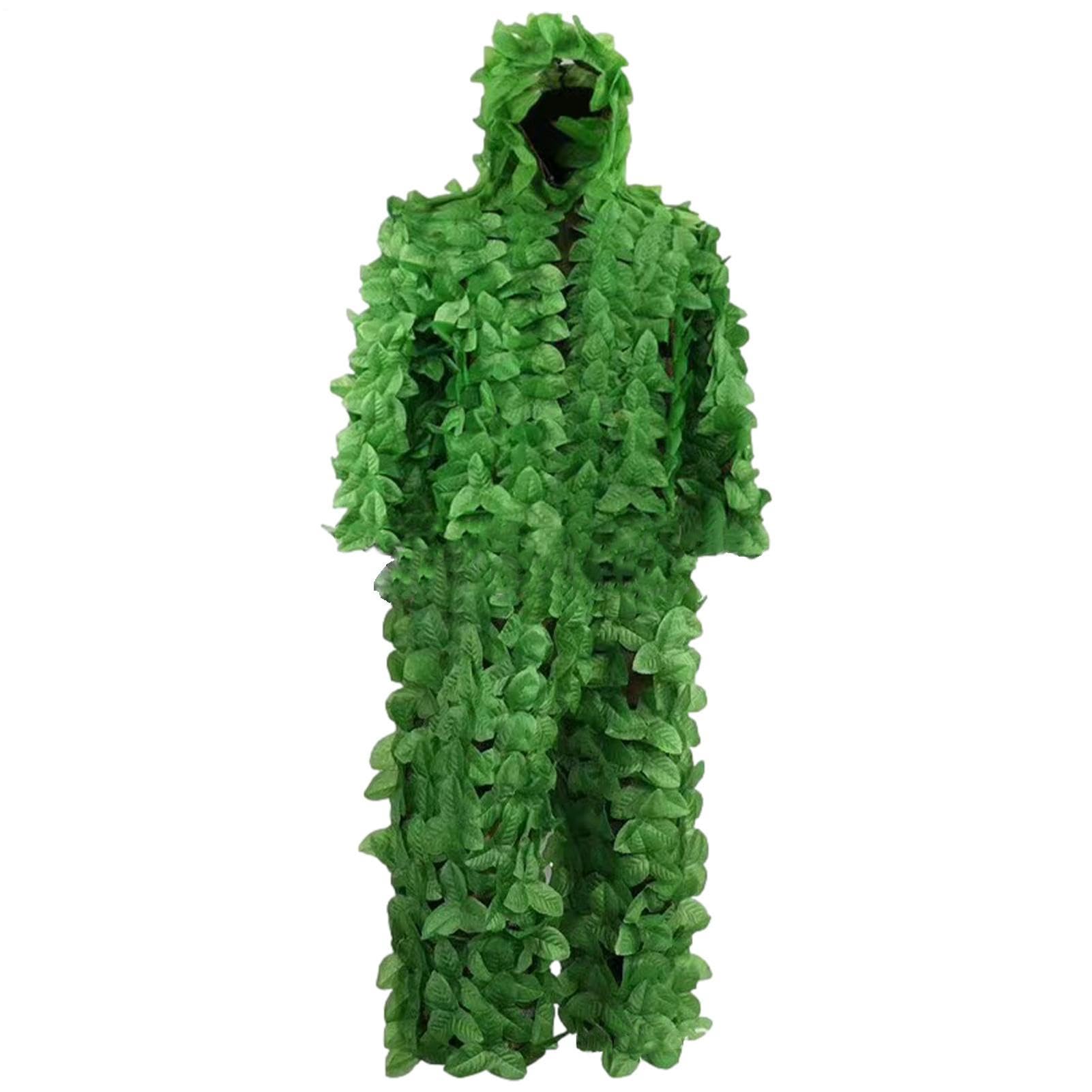 Costume di Foglia per Caccia | Ghillie con Verde Camouflage Foresta 3D Gilly Foreste, Giungla, Halloween, Fotografia Fauna Selvatica