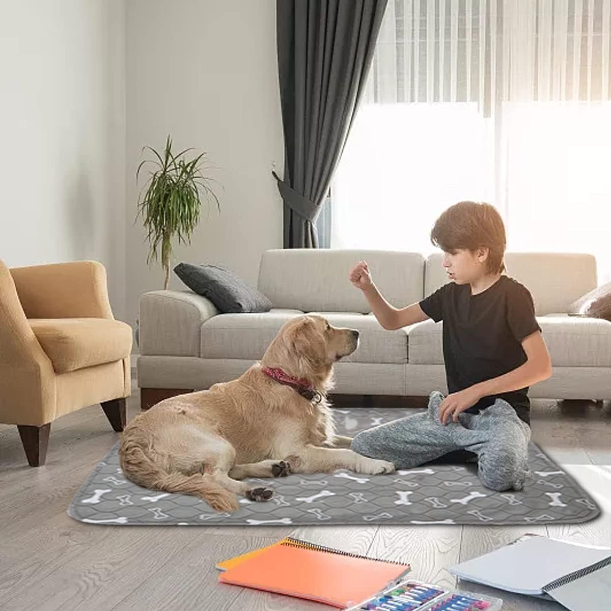 好速吸瞬吸無痕尿墊｜鎖水不漏｜ Something Studio X Petwoof 2片装 宠物用尿垫 厕所 大尺寸 多重構造 防水 速乾 繰り返し使用可能 丸洗い エコ 滑り防止 中、大型犬猫屋内訓練 車内マット