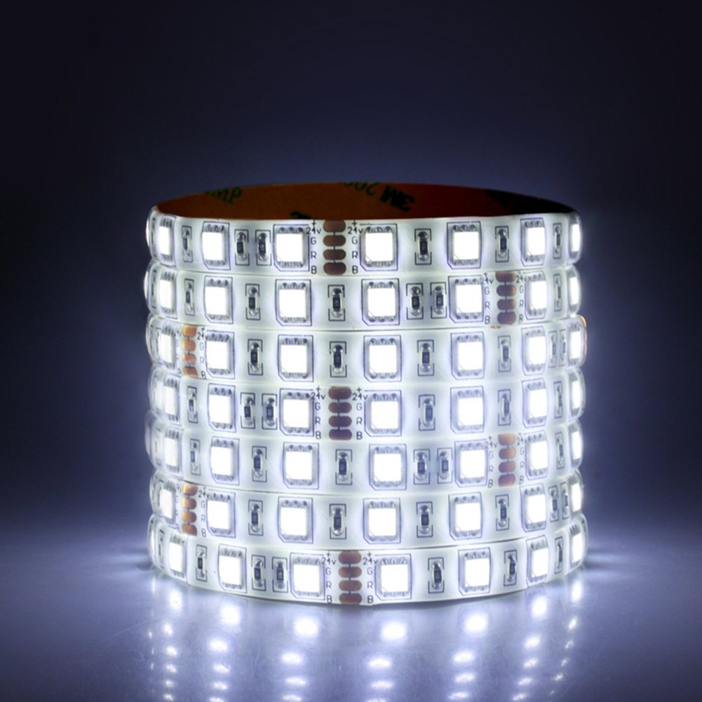 MIFXIN Led Strip Flexible Light 300LEDs 16.4ft Tape Waterproof SMD5050 LED Ribbon Light DIY Christmas Holiday Home Kitchen Bar Indoor Party Decoration (Daylight White)