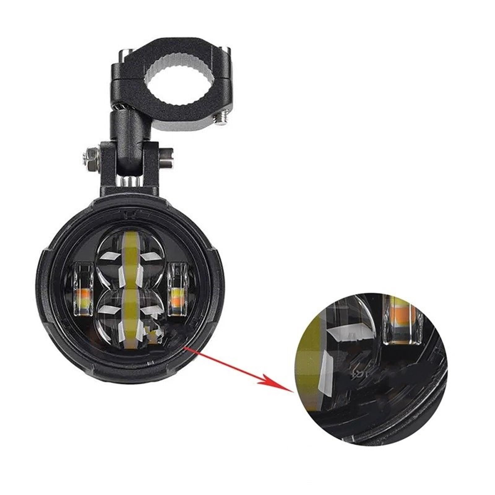 Motocicleta redondo Faros Antiniebla Auxiliares LED De Dos Colores Para CRF1100L