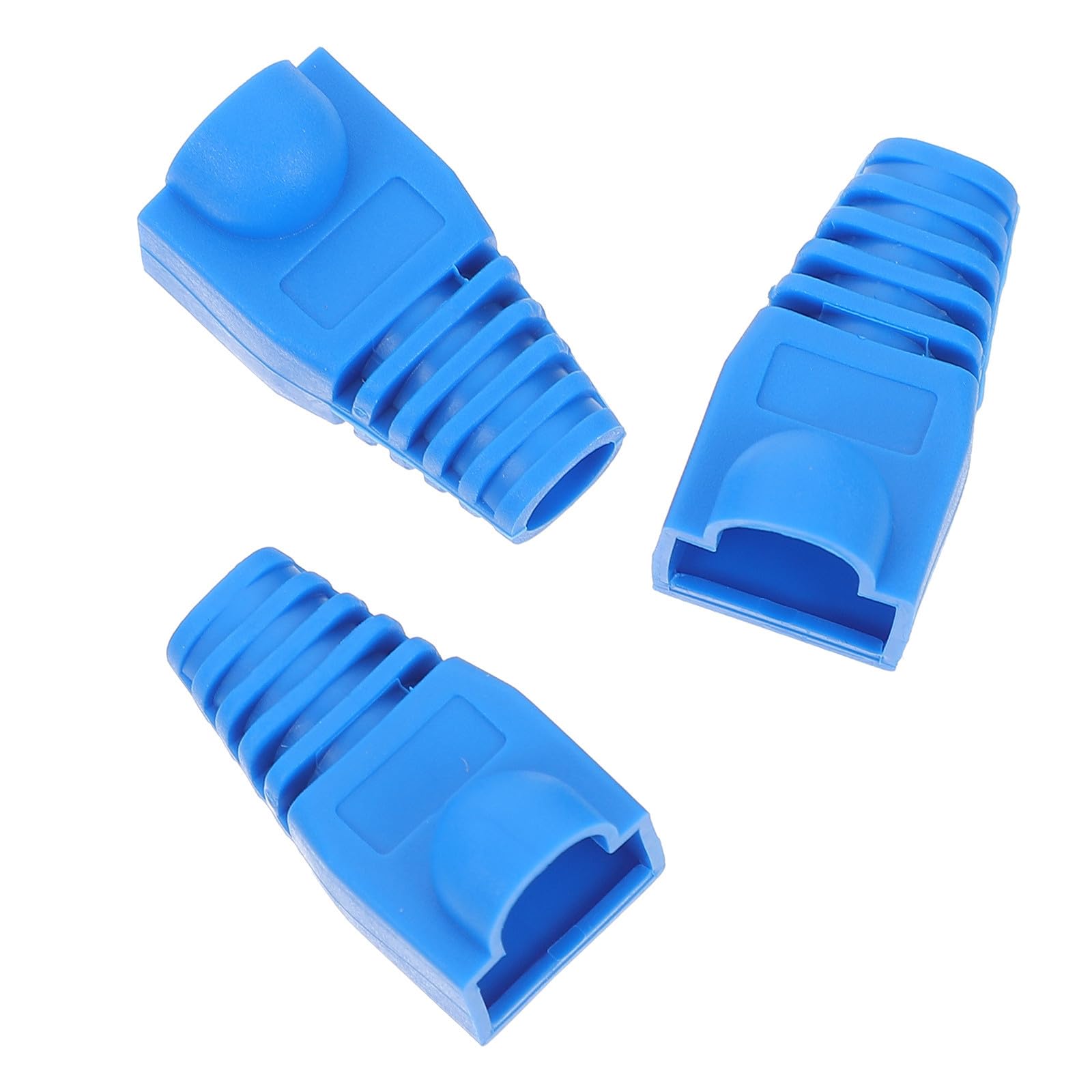 Kichvoe Cubierta de Protección para Conector Rj45 y Cable de Red, Plástico Azul, 100 Piezas, Evita la Entrada de Agua y Protege el Enchufe