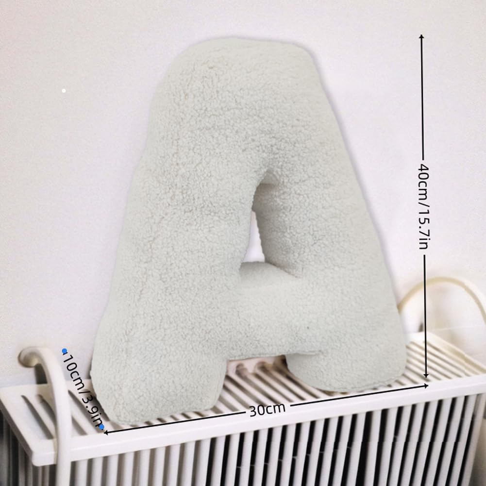 Shapeazy Letter Plush Pillow, Letter Hugging Throw Pillows, Decorative Initial Letter Shaped Throw Pillows for Bed Couch, Letter Pillows English Alphabet A to Z for Sofa Bedroom Living Room Decor (K)