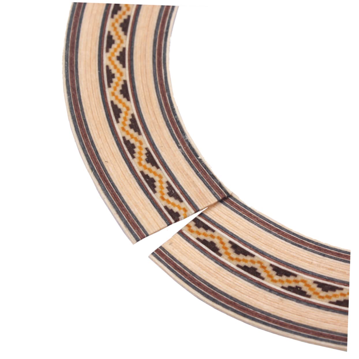 Toddmomy Gxb04 Guitar Rosette Accessories Acoustic Guitar Sound Hole Rosette Wooden Parts Yellow Wavy Serpent Flower