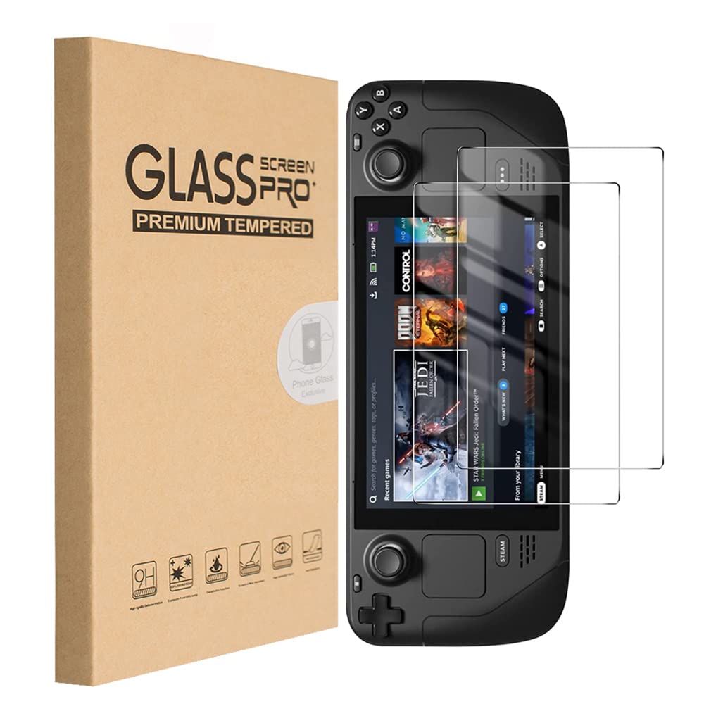 T Tersely [2 Pack] Screen Protector Glass for Steam Deck 2022, Premium 9H Tempered Glass Screen Protector for Steam Deck 7 inch