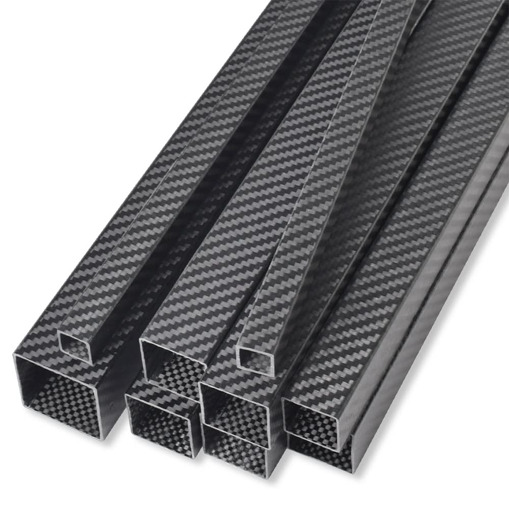 3K koolstofvezel buis Twill Matte 2 stuks lengte 500 MM OD 6-40 mm