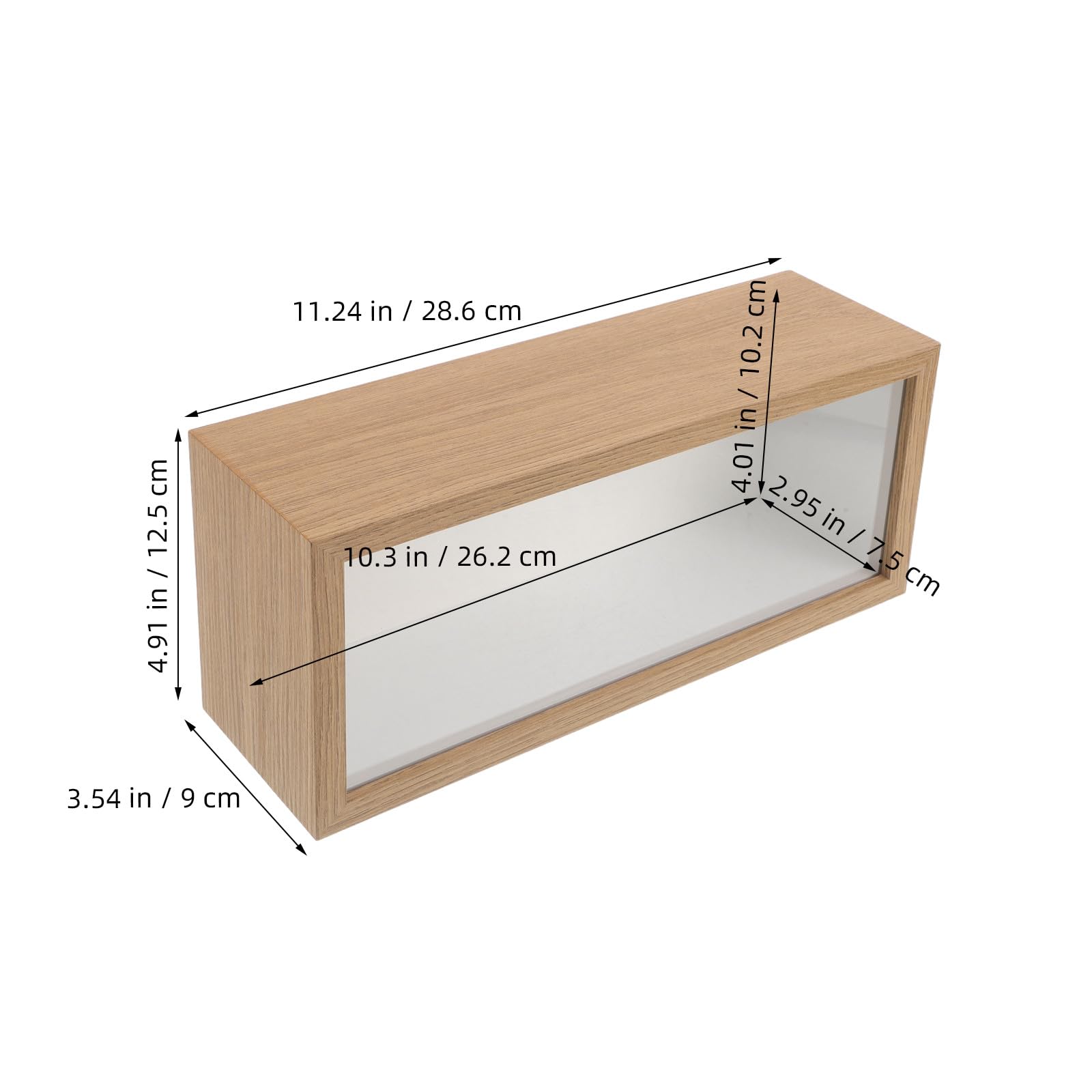 Gatuida Marco de Fotos Rectangular de MDF y Acrílico Fácil Acceso con Panel Acrílico Desmontable y Diseño Rústico para Manualidades DIY y Decoración de Pared
