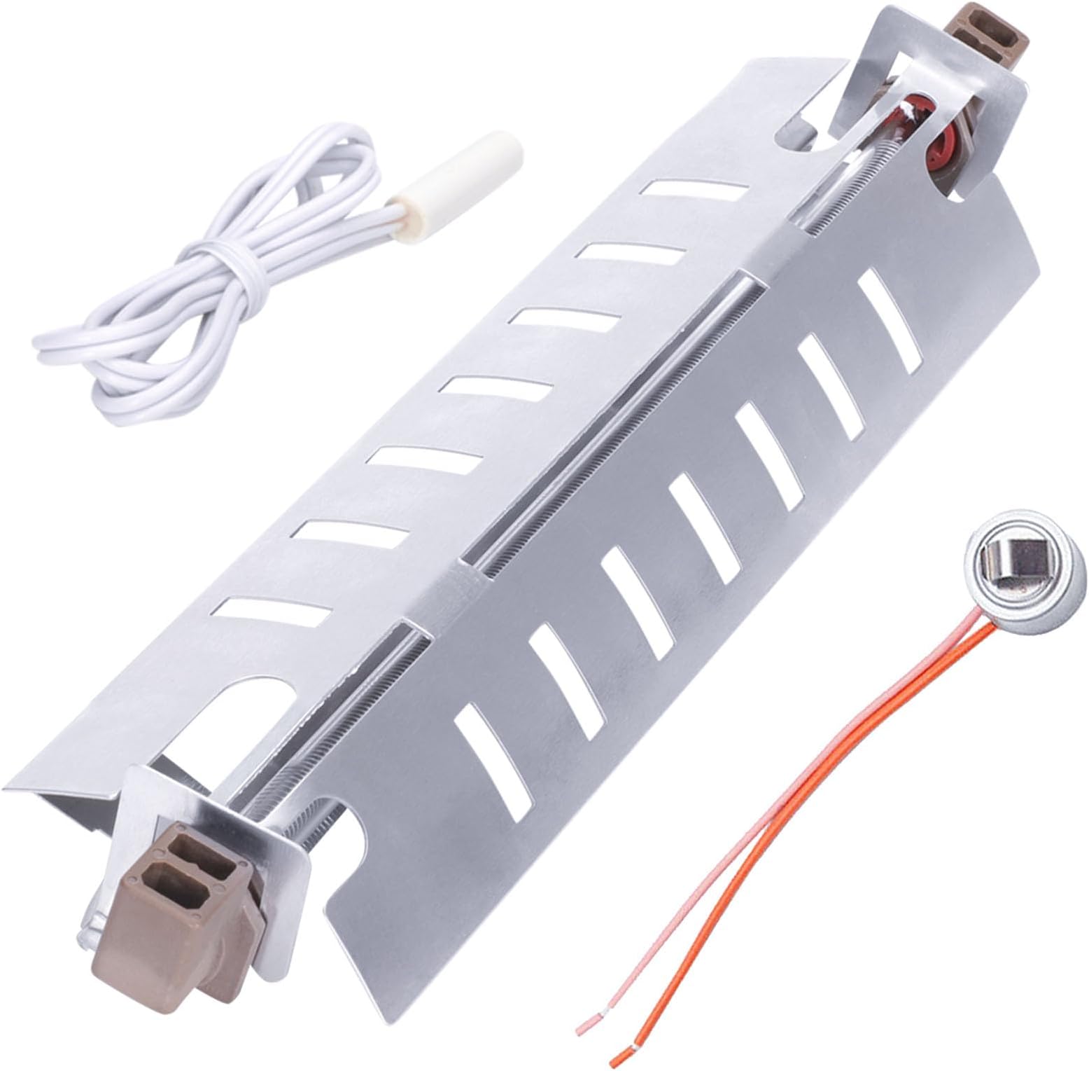 WR51X10055 Refrigerator Defrost Heater Kit,WR55X10025 Temperature Sensor,WR50X10068 Defrost Thermostat Replacement for General Electric Hotpoint Refrigerators Replaces WR51X10030