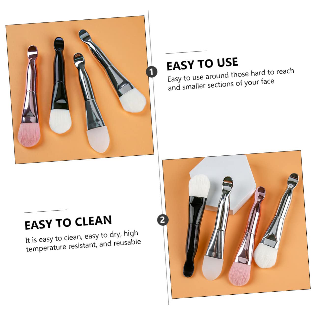 12 Piezas Cepillo De Maquillaje Máscara Pinceles De Maquillaje Elegantes Brocha De Maquillaje Facial Base De Aerógrafo Aplicador Facial Rubor Brocha Para Polvos Destacar Piel Suave