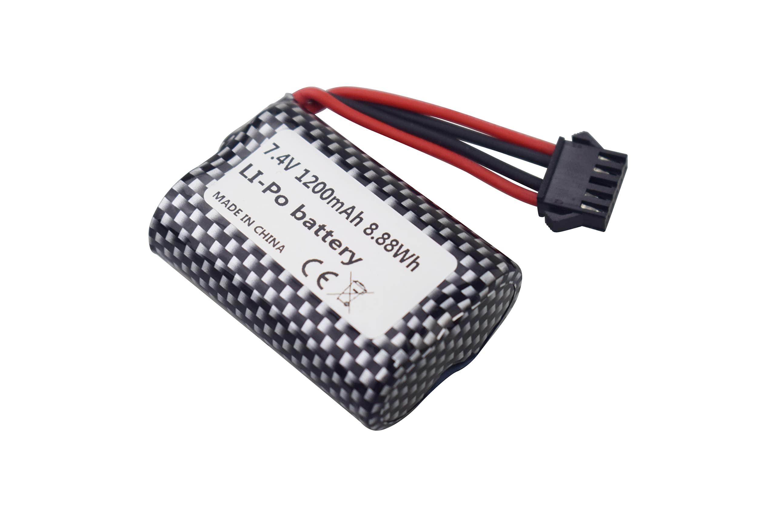 2PCS 7.4V 1200mah batteria agli ioni di litio con cavo di ricarica USB per R206 R208 R308 TX122 TX123 H106 2008 V003 RC Boat batteria con Spina SM-5P