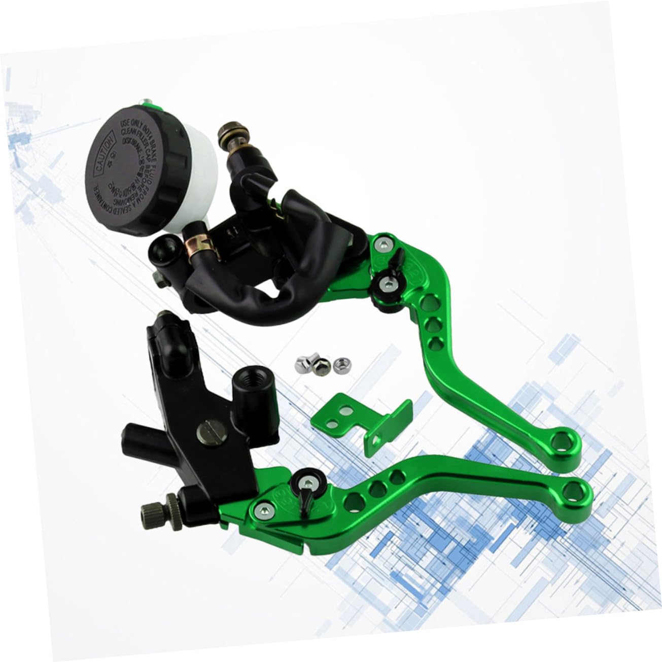 Gatuida Leva Freno e Frizione Moto 7/8 22mm Lega di Alluminio Verde