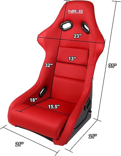 Miniatura 7 de NRG Asiento de cubo + cojines + soportes laterales + adhesivo USPL, rojonegro (FRP-300RD)