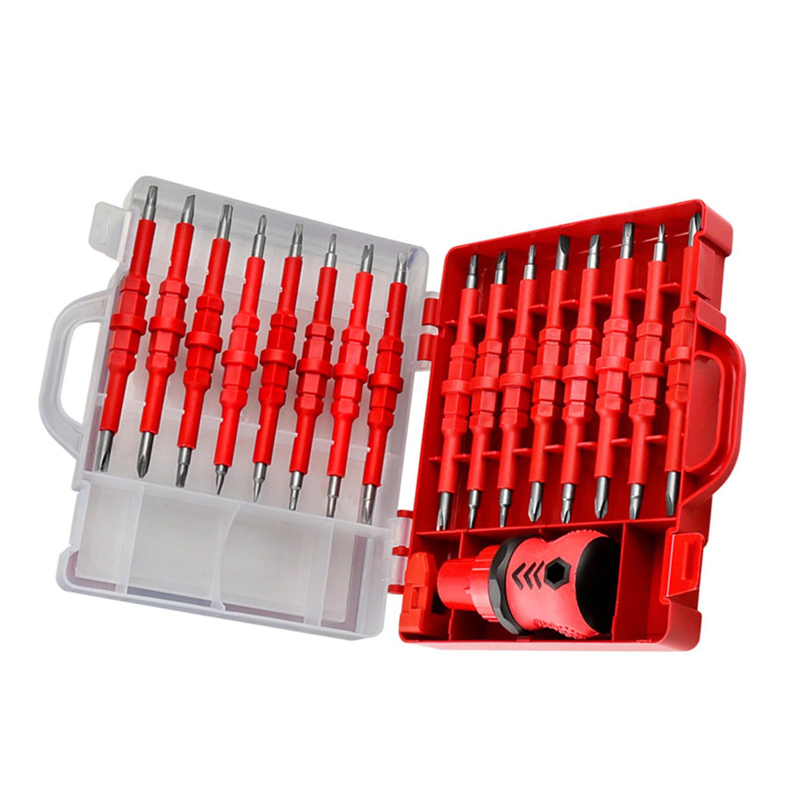Ratchet Electrician Screwdriver Set 34 in 1 Screwdriver Tool Kits Electrical Multifunctional Interchangeable Ratcheting with Bits